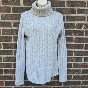 J. Crew Factory Light Gray Turtleneck Sweater